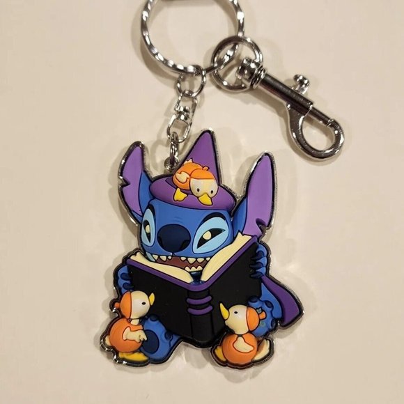 Loungefly Disney Lilo and Stitch Witch Story Time Ducklings Halloween Keychain - Picture 1 of 16